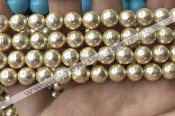 CSB2118 15.5 inches 12mm ball shell pearl beads wholesale