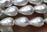CSB2124 15.5 inches 5*8mm teardrop shell pearl beads wholesale