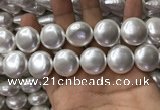 CSB2130 15.5 inches 20mm flat round shell pearl beads wholesale