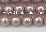 CSB2241 15.5 inches 6mm round wrinkled shell pearl beads wholesale