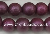 CSB2253 15.5 inches 10mm round wrinkled shell pearl beads wholesale