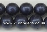 CSB2342 15.5 inches 8mm round wrinkled shell pearl beads wholesale