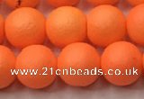 CSB2432 15.5 inches 8mm round matte wrinkled shell pearl beads