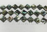 CSB4121 15.5 inches 14*14mm diamond abalone shell beads wholesale