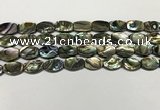CSB4159 15.5 inches 8*12mm flat drum abalone shell beads wholesale
