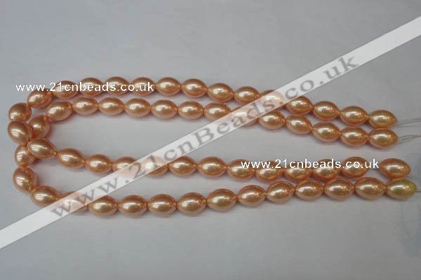 CSB848 15.5 inches 10*14mm rice shell pearl beads wholesale