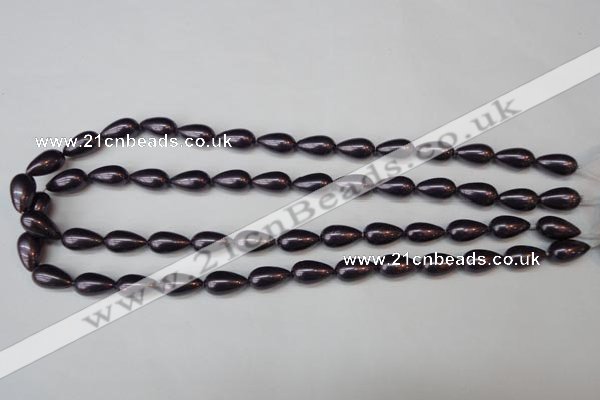 CSB856 15.5 inches 8*14mm teardrop shell pearl beads wholesale