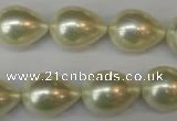 CSB873 15.5 inches 14*19mm teardrop shell pearl beads wholesale
