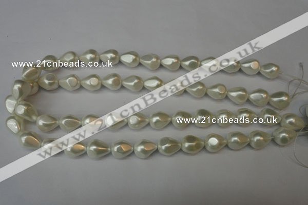 CSB890 15.5 inches 12*14mm teardrop shell pearl beads wholesale