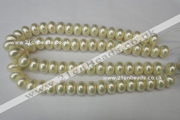 CSB910 15.5 inches 11*15mm rondelle shell pearl beads wholesale