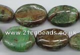CSD06 15.5 inches 15*20mm oval dyed stripe jasper gemstone beads