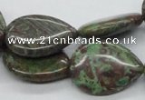 CSD12 15.5 inches 18*25mm flat teardrop dyed stripe jasper gemstone beads