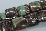 CSD17 15.5 inches 14*14mm square dyed stripe jasper gemstone beads
