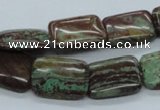 CSD18 15.5 inches 13*18mm rectangle dyed stripe jasper gemstone beads