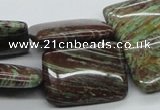 CSD19 15.5 inches 18*25mm rectangle dyed stripe jasper gemstone beads