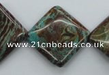 CSD22 15.5 inches 25*25mm diamond dyed stripe jasper gemstone beads