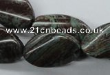 CSD23 15.5 inches 18*30mm twisted oval dyed stripe jasper gemstone beads