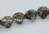 CSD24 13*13mm top-drilled teardrop dyed stripe jasper gemstone beads