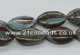 CSD27 15.5 inches 12*20mm marquise dyed stripe jasper gemstone beads