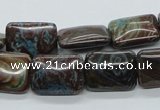 CSD30 15.5 inches 13*18mm rectangle dyed stripe jasper gemstone beads