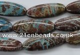 CSD47 15.5 inches 10*28mm oval dyed stripe jasper gemstone beads
