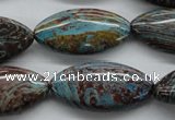 CSD51 15.5 inches 15*30mm marquise dyed stripe jasper gemstone beads