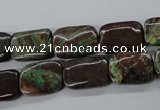 CSD66 15.5 inches 10*14mm rectangle dyed stripe jasper beads