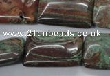 CSD68 15.5 inches 20*30mm rectangle dyed stripe jasper beads