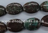 CSD80 15.5 inches 13*18mm oval dyed stripe jasper gemstone beads