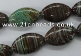 CSD82 15.5 inches 12*20mm marquise dyed stripe jasper gemstone beads