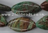 CSD83 15.5 inches 15*30mm marquise dyed stripe jasper gemstone beads
