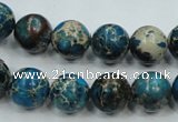 CSE62 15.5 inches 12mm round dyed natural sea sediment jasper beads