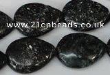 CSI106 15.5 inches 18*25mm flat teardrop silver scale stone beads