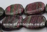 CSJ290 15.5 inches 22*30mm freeform dyed green silver line jasper beads