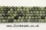 CSJ508 15.5 inches 8mm round green silver line jasper beads wholesale