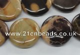 CSN02 15.5 inches 20mm flat round new snake skin jasper beads