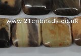 CSN04 15.5 inches 20*20mm square new snake skin jasper beads