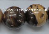 CSN19 15.5 inches 25mm round new snake skin jasper beads