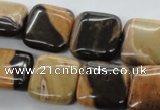 CSN25 15.5 inches 18*18mm square new snake skin jasper beads