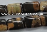 CSN27 15.5 inches 13*18mm rectangle new snake skin jasper beads