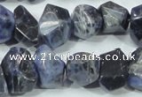 CSO103 15.5 inches 13*18mm faceted nugget sodalite gemstone beads