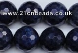 CSO418 15.5 inches 20mm faceted round dyed sodalite gemstone beads