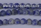CSO530 15.5 inches 4mm round matte African sodalite beads wholesale