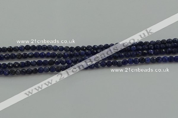 CSO641 15.5 inches 4mm faceted round sodalite gemstone beads