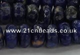 CSO664 15.5 inches 7*12mm faceted rondelle sodalite gemstone beads
