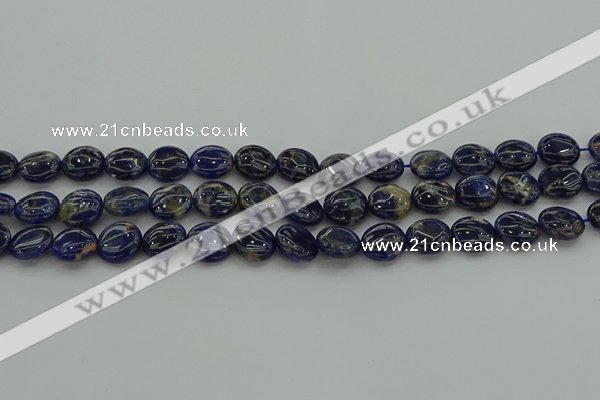 CSO671 15.5 inches 12mm flat round sodalite gemstone beads