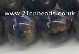 CSO836 15.5 inches 16mm round orange sodalite beads wholesale