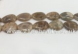 CSS411 15.5 inches 20*30mm flat teardrop sunstone beads wholesale