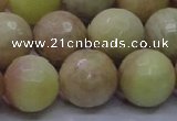 CSS618 15.5 inches 20mm faceted round yellow sunstone gemstone beads