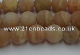 CSS652 15.5 inches 8mm round matte sunstone beads wholesale